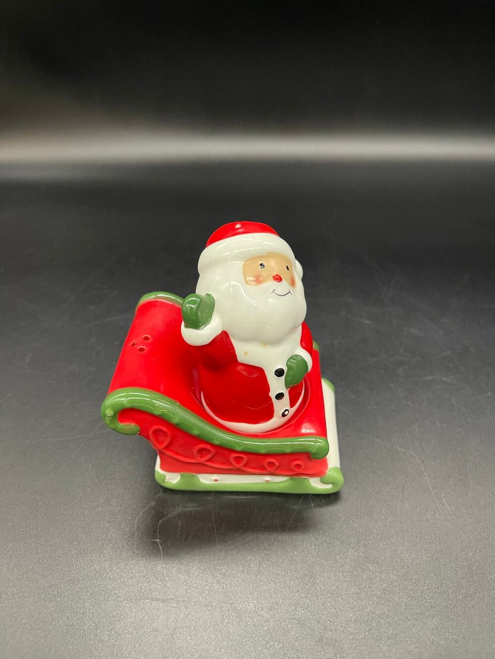 Hallmark Santa & Sleigh Stackable Christmas Salt & Papper Shakers